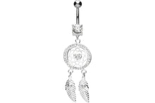 Upload the image to the gallery viewer, crystal dream catcher navel piercing surgical steel piercinginspiration®