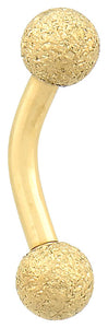 Barra tipo banana con aspecto de diamante Rook piercinginspiration®