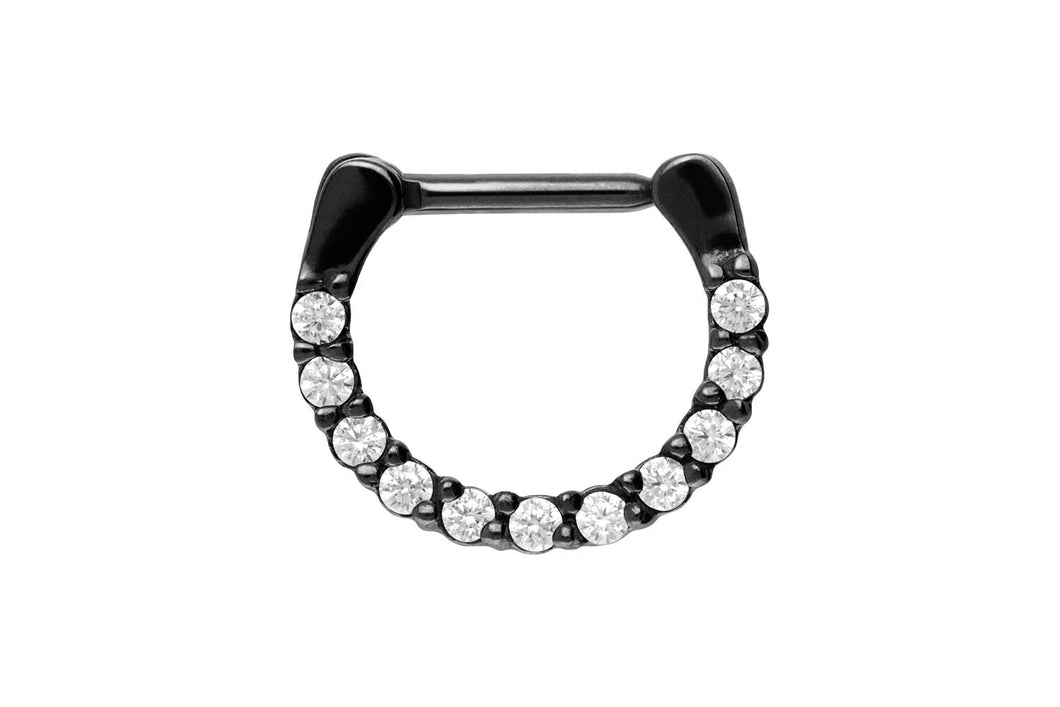 11 Eingefasste Kristalle Septum Daith Clicker Ring piercinginspiration®