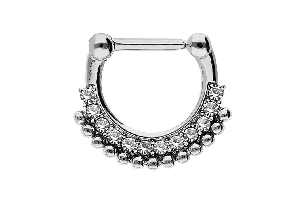 Multiple Kugeln Kristalle Septum Daith Clicker Ring piercinginspiration®