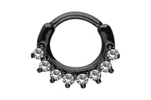 Upload the image to the gallery viewer, 8 crystals clicker ring piercinginspiration®