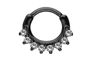 8 crystals clicker ring piercinginspiration®