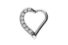 Upload the image to the gallery viewer, heart crystal clicker ring piercinginspiration®