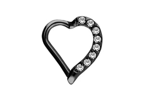 Heart crystal clicker ring piercinginspiration®