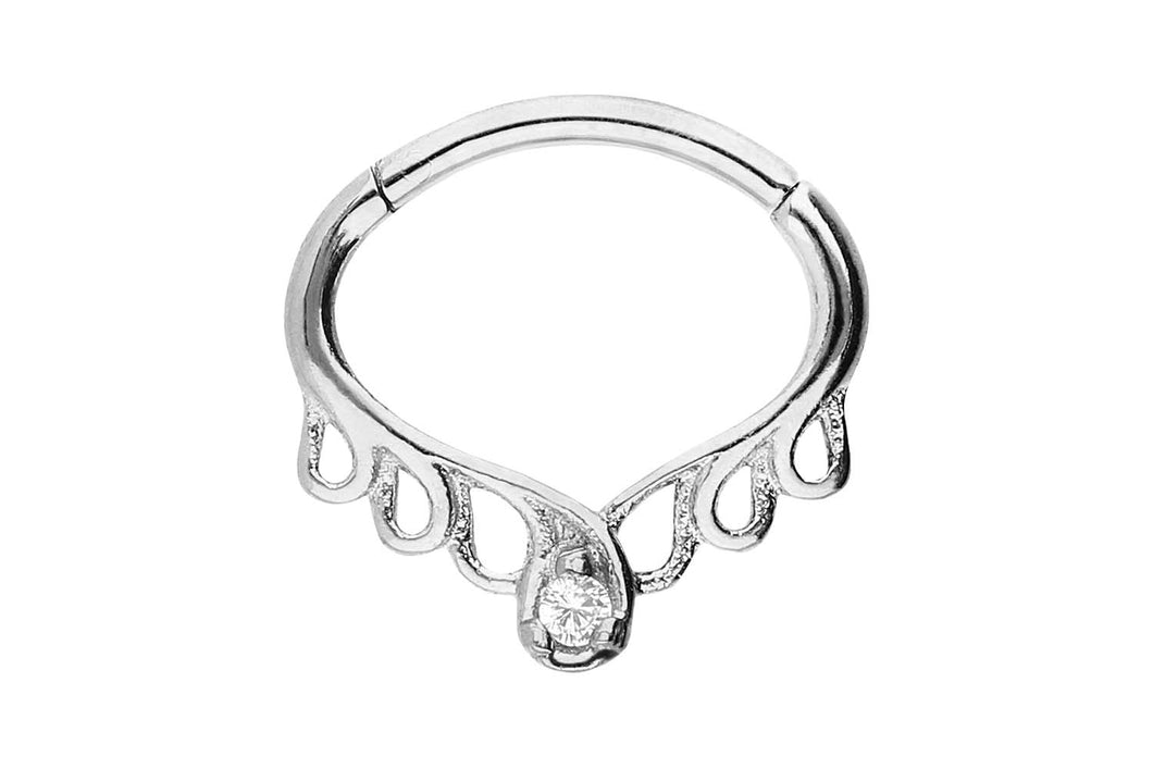 Oriental Kristall Septum Daith Clicker Ring piercinginspiration®