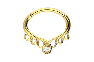 Oriental Kristall Septum Daith Clicker Ring piercinginspiration®