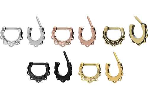 Septum Daith Clicker Ring Oriental Kleine Spitzen piercinginspiration®