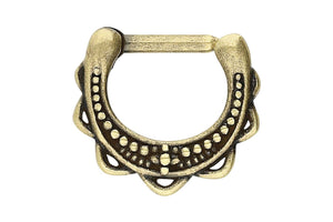 Septum Daith Clicker Ring Oriental Small Tips piercinginspiration®