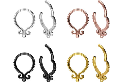 Clicker Ring Septum Daith Oriental piercinginspiration®