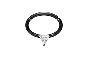 Oval Kristall Septum Daith Clicker Ring piercinginspiration®