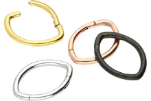 Upload the image to the gallery viewer, Septum Daith Clicker Ring Oval piercinginspiration®