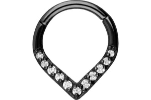 Spitz Clicker Ring 11 crystals piercinginspiration®