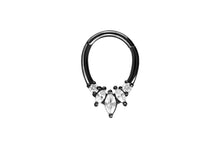 Upload the picture to the gallery viewer, Clicker Ring Septum Daith 5 Crystals Drop piercinginspiration®