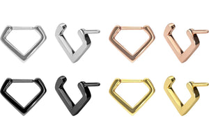 Pointed Septum Daith Clicker Ring V-shape piercinginspiration®