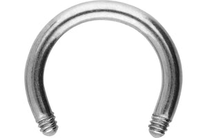 Titanium horseshoe ring barbell without balls piercinginspiration®