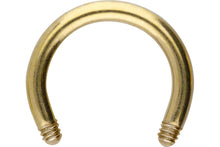 Load the image into the gallery viewer, Titanium Horseshoe Ring Barbell without balls piercinginspiration®