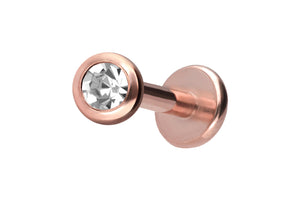 Titan Kristall Rund Labret Ohrpiercing piercinginspiration®