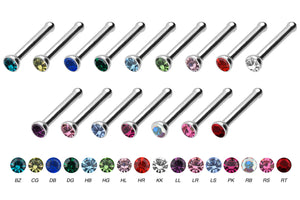 Titan Basic Kristall Nasenstecker Pin piercinginspiration®