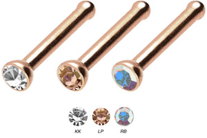 Basic crystal nose stud pin surgical steel piercinginspiration®