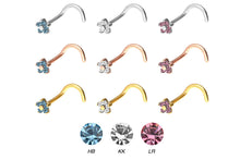Upload the image to the gallery viewer, 5 crystals flower nose studs piercinginspiration®