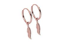 Upload the picture to the gallery viewer, Creoles Feather Clicker Ring Pair of Earrings piercinginspiration®