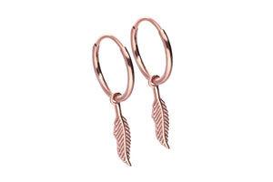 Creoles Feather Clicker Ring Pair of Earrings piercinginspiration®