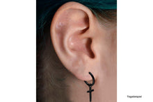 Upload the picture to the gallery viewer, Creoles Cross Clicker Ring Pair of Earrings piercinginspiration®