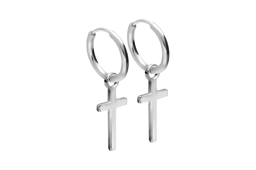 Kreolen Kreuz Clicker Ring Paar Ohrringe piercinginspiration®