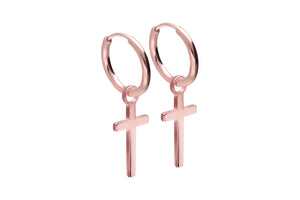 Creoles Cross Clicker Ring Pair of Earrings piercinginspiration®