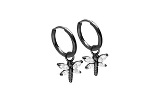 Creole Dragonfly Clicker Ring Pair of Earrings piercinginspiration®
