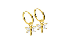 Upload the picture to the gallery viewer, Creoles Dragonfly Clicker Ring Pair of Earrings piercinginspiration®