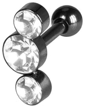 Upload the picture to the gallery viewer, 3 Crystals Ear Piercing Studs piercinginspiration®