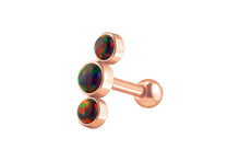 Upload the picture to the gallery viewer, 3 Opal Ear Piercing Studs piercinginspiration®