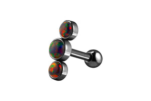 3 opal ear piercing studs piercinginspiration®