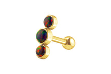 Upload the picture to the gallery viewer, 3 Opal Ear Piercing Studs piercinginspiration®