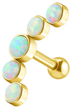 Upload the picture to the gallery viewer, 5 Opal Ear Piercing Studs piercinginspiration®