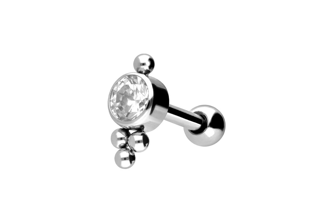 Kristall 4 Kugeln Ohrpiercing piercinginspiration®