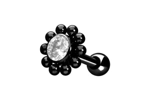 Sunflower balls crystal ear piercing piercinginspiration®