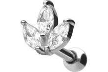 Téléchargez l'image dans la visionneuse de la galerie, Lotus Small Flower Crystal Ear Piercing piercinginspiration®