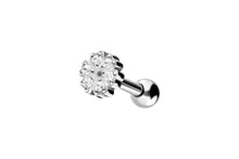 Upload the picture to the gallery viewer, Shamrocks Flower 5 Crystals Balls Ear Piercing Barbell piercinginspiration®