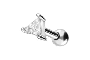 Triangle large crystal ear piercing piercinginspiration®