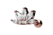 Upload the image to the gallery viewer, lotus crystal flower ear piercing piercinginspiration®