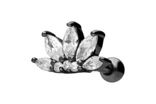 Upload the image to the gallery viewer, lotus crystal flower ear piercing piercinginspiration®
