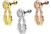 Load the image into the gallery viewer, dream catcher crystal ear piercing piercinginspiration®