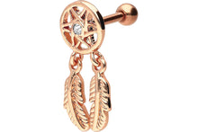 Load the image into the gallery viewer, dream catcher crystal ear piercing piercinginspiration®