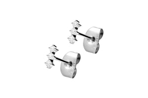 3 crystals stud earrings pair piercinginspiration®
