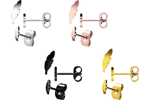 Feder Ohrstecker Ohrringe Paar piercinginspiration®