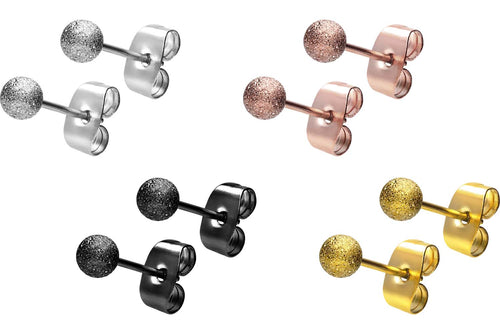 Diamantoptik Ohrstecker Kugel Ohrringe Paar piercinginspiration®