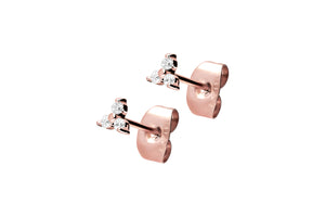 3 crystals flower stud earrings pair piercinginspiration®