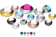 Brillant Kristall Schraubdisc Chirurgenstahl Ersatzkugel piercinginspiration®